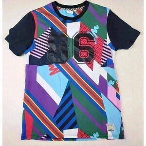 Puma Dee & Rickys Whimsical World 86 Rainbow Graphic Long T-Shirt Men Size Large